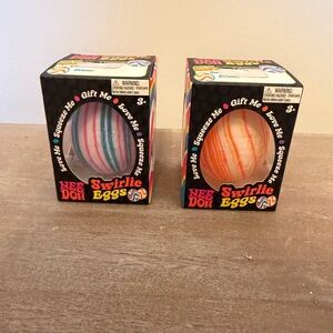 NeeDoh Swirlie Eggs - Blue & Orange